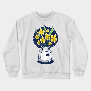 Yellow Flower Vase Crewneck Sweatshirt